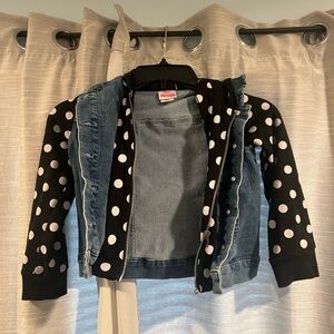 Polka Dot Denim Kids Jacket